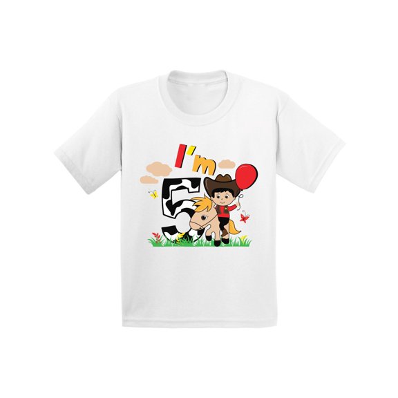 Awkward Styles 5th Birthday Shirt Cute Cowboy Birthday Shirt Gifts for 5 Year Old Fifth Birthday Shirt 5th Year Old Shirt My 5th Birthday Gifts for Birthday Boy Birthday Gifts