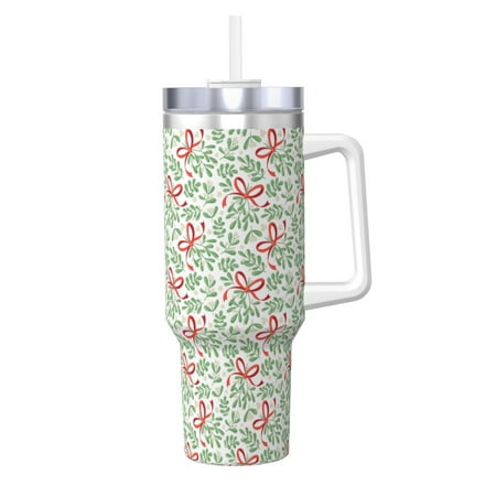 

Ocsxa leaves bows Print 40oz Stainless Steel Vacuum Insulated Tumbler Car Cup Coffee Mug with Spillproof Lid Keep Your Drink Hot or Cold on the Go