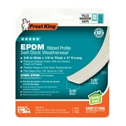 Thermwell Products 5004601 17 ft. x 0.13 in. White EPDM Rubber Foam Weather Seal for Doors & Windows