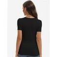 thumbnail image 3 of Women's Basic Solid Active Soft Short Sleeve Crew Neck Top T-Shirts, 3 of 6