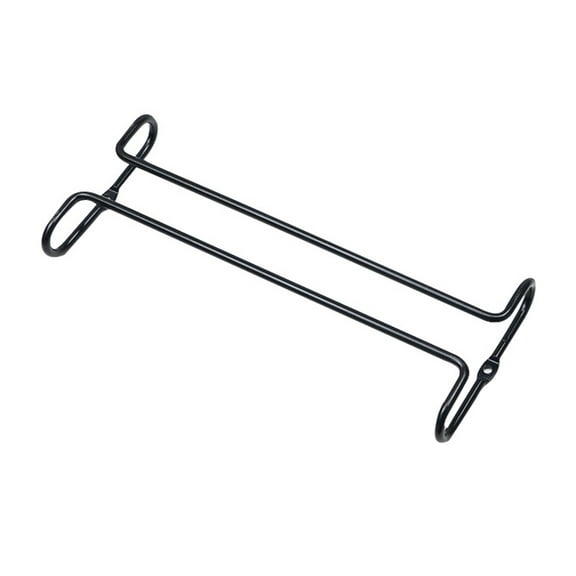 Single Row Suspension Hanging Wine Glass Holder Inverted Shelf Under Mounted on Cabinet Glass Storage Metal Hanger
