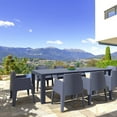 thumbnail image 3 of Compamia Vegas 118" Extendable Patio Dining Table in Dark Gray, 3 of 11