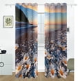 thumbnail image 2 of Sea Daisies Flowers Black Out Curtains 72 Inch Length Curtains for Sliding Glass Doors Bedroom Living Room 2 Pack, 2 of 6