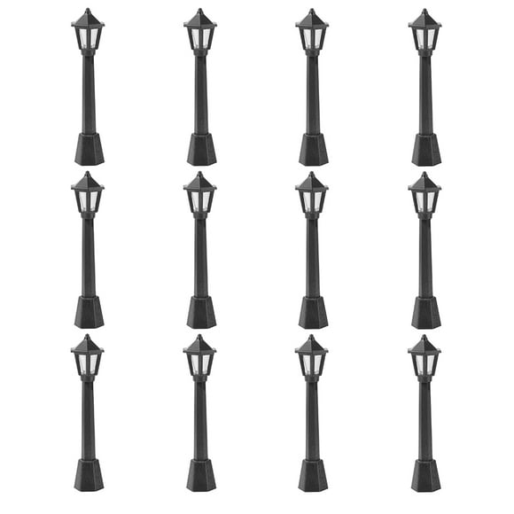 Shisuyan Lamppost Decor Plastic 12Pcs 3.0X0.6X0.6In