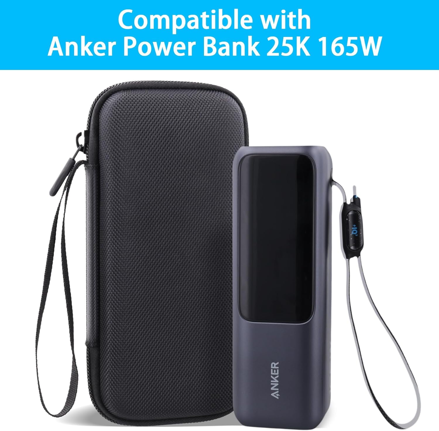 for Anker 25,000mAh Laptop Power Bank, Hard Travel Case Compatible with Anker Zolo A1695 Power Bank 25K 165W, Case Only (Black Case)