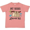 thumbnail image 3 of Inktastic My Nana Loves Me with Sloth and Hearts Boys or Girls Toddler T-Shirt, 3 of 5