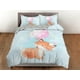 thumbnail image 3 of Lindo zorro sosteniendo un globo rosa ropa de cama, juego de funda nórdica, ropa de cama con cremallera, dormitorio, 3 of 4