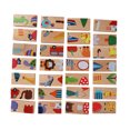 thumbnail image 1 of El Animal De Madera Del Juguete 28pcs/set Del Rompecabezas Coloreó Las Unidades De Creación Fijadas, 1 of 7