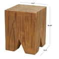thumbnail image 3 of DecMode 14" x 18" Brown Magnesium Oxide Outdoor Accent Table, 1-Piece, 3 of 10