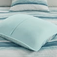 thumbnail image 3 of 6 Piece Printed Quilt Set with Throw Pillows Aqua King/Cal King, 3 of 13