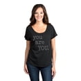 thumbnail image 2 of Thread Tank You Are You Women's Relaxed Slouchy Dolman T-Shirt Tee Heather Black Medium, 2 of 4