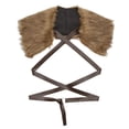 thumbnail image 1 of Chal medieval para hombre, cuello ajustable para eventos de fantasía navideña. Marrón, 1 of 9