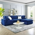 thumbnail image 2 of Sectional Sofa Set, Velvet, Blue Navy, Modern Contemporary Urban Design, Living Lounge Room Hotel Lobby Hospitality, 2 of 10