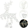 thumbnail image 4 of Christmas Reindeer Tree Topper Lighted Glitter Tree Topper with LED Lights Big Elk Deer Xmas Tree Top for Christmas Tree Decoration (Elk), 4 of 6