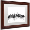 thumbnail image 2 of Trademark Fine Art "Seattle Washington Skyline B&W" Canvas Art by Michael Tompsett, White Matte, Wood Frame, 2 of 4