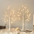 thumbnail image 3 of 1 Pcs Christmas Artificial White Tree LED Floor Lamp Ornament, Home Decorcation For Living Room Bedroom Holiday Party, 3 of 3