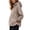 Coffee, variant on Gingham Hooded Jacket for Women Lightweight Zip Up Long Sleeve Drawstring Coat Loose Casual Fall Winter Outerwear with Pockets M