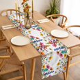 thumbnail image 6 of Spring Floral Cotton Linen Table Runner for Dining Kitchen, Yellow Pink Flowers Botanical Farmhouse Wedding Outdoor Party Tablerunners Decoration, Dresser Scarf Coffee Tablecloth Runners 13x48 Inches, 6 of 9