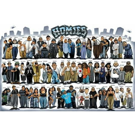 Poster Original Colour - Homies Family Poster - Funny - Original New 24x36