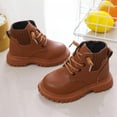 thumbnail image 4 of Boys Girls Waterproof Outdoor Ankle Boots Lace-Up Combat Boots for Kids (Toddler/Little Kid/Big Kid), 4 of 7