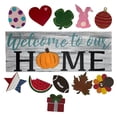 thumbnail image 1 of Bienvenida De Temporada Percha De Puerta Rústica Intercambiable Para Regalos De Inauguración Casa De Campo Decoración Del Hogar Al Aire Libre Methold HA040694-01, 1 of 6