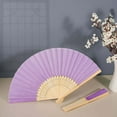 thumbnail image 2 of Efavormart 5 Pack Lavender Asian Silk Folding Birthday Banquet Event Wedding Party Favor Fans, 2 of 5