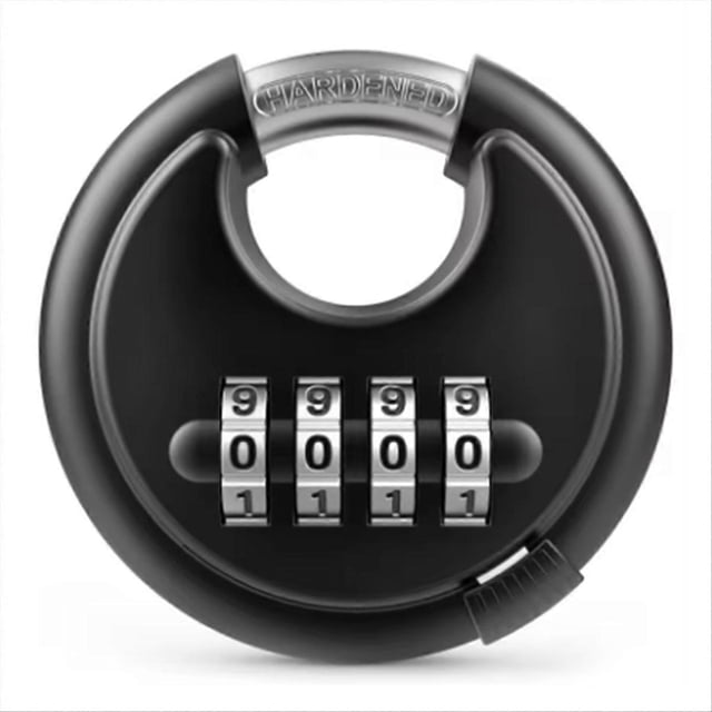 4 Digit Combination Disc Padlock for Storage Unit, School Gym Locker