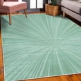 thumbnail image 3 of Abstract Art Decorative Rug, Vortex Design with Fireworks Celebration Inspired Concentric Stripes, Quality Carpet for Bedroom Dorm and Living Room, 6 Sizes, Mint Green, by Ambesonne, 3 of 4