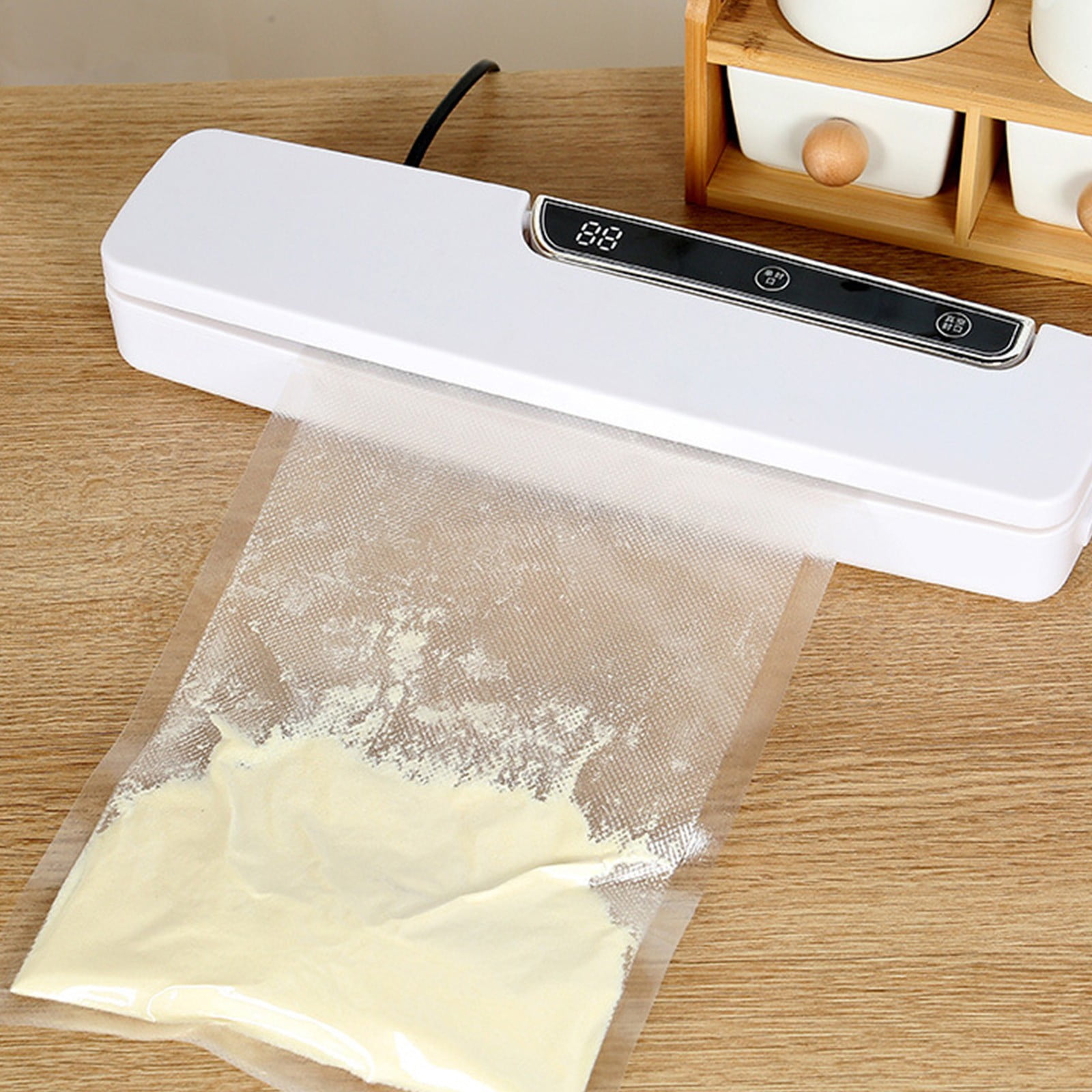 Chmadoxn Vacuum Sealer, Food Protector Vacuum Sealer Machine, Automatic Food Vacuum Sealer for Food Preservation Sealing Packing System for Fresh Food and Food Storage