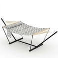 thumbnail image 1 of Hamac Double avec Support - Conception Portable Robuste pour 2 Personnes avec Support en Acier Ajustable, Max 450 Lb, Idéal pour Terrasse Extérieure, Jardin, Plage et Cour Arrière, 1 of 9