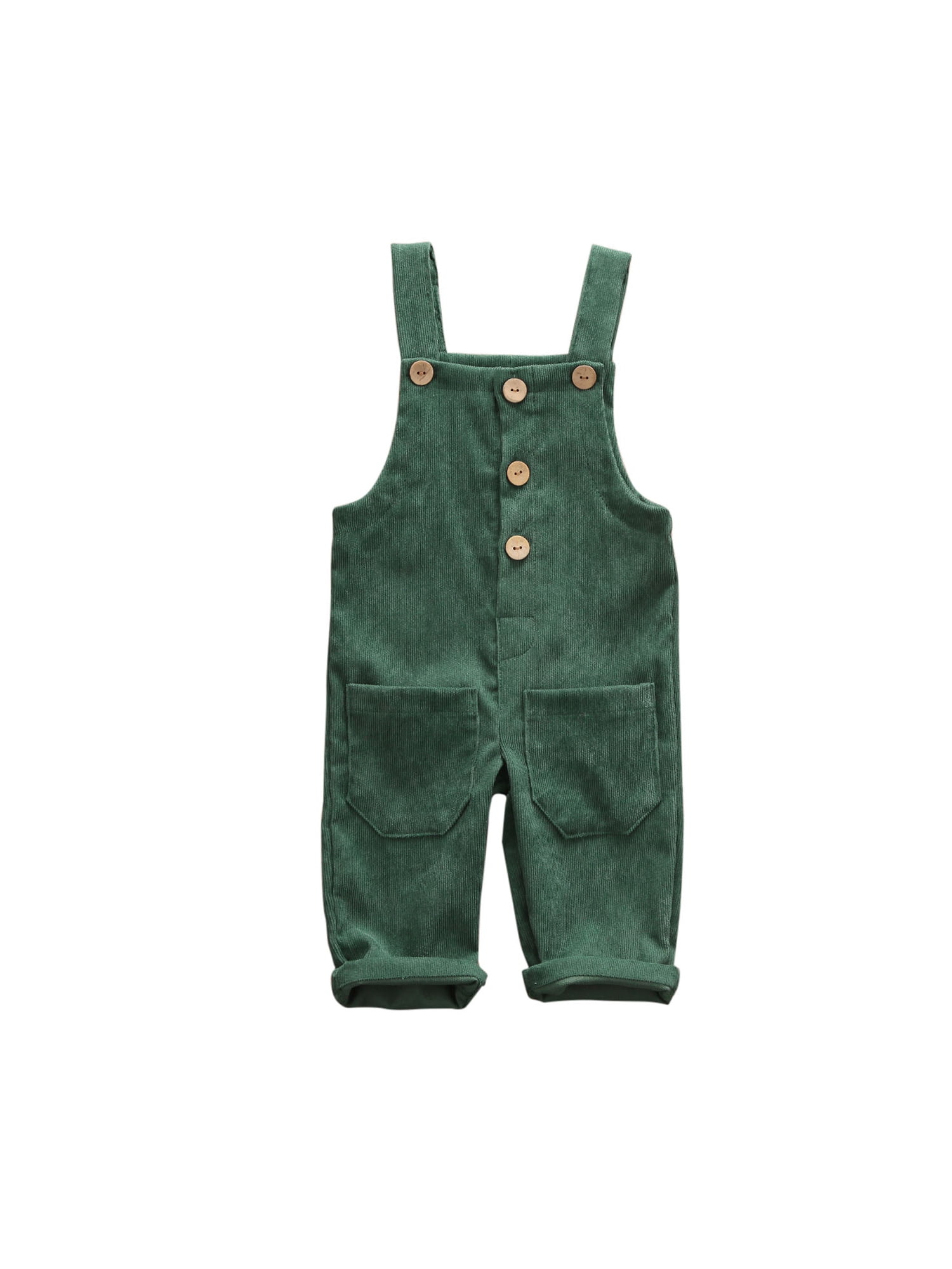 Yuemengxuan Newborn Infant Toddler Baby Boys Girls Bib Pants Adjustable Solid Color Jumpsuit Overalls Clothes 0-18 Months 