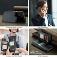 thumbnail image 4 of Mantto Case for Samsung Galaxy A33 5G with Card Holder, Retro PU Leather RFID Blocking Credit Card Slots Double Magnetic Clasp Flip Kickstand Shockproof Phone Cover for Samsung Galaxy A33 5G,Black, 4 of 9