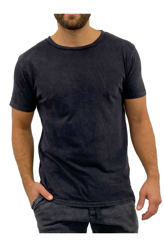 USA-Made Men's Vintage Style Cotton Casual T-Shirt, Vintage Black, XL