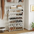 thumbnail image 2 of Zapatera FABATO Organizador de Zapatos de metal con 7 niveles, tubos y ganchos laterales, Capacidad de 28-32 pares, ideal para Armarios y Entradas, Color Blanco, 2 of 7