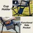 thumbnail image 4 of SUNSPIRE Folding Rocking Camping Chair 2 Pack Oversized 400 lbs Heavy Duty Padded Rocker Hard Armrests Portable Outdoor Seat for Patio Garden Blue, 4 of 9