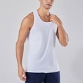 thumbnail image 4 of NOLDARES Men's Classic Sleeveless Baggy Tank Tops Gym Muscle Tee for Athletic Workout Casual Vacation(White,S), 4 of 7