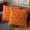Orange, variant on Set of 2 Caramel Pumpkin 18x18 Fall Pillow Covers, Soft Plush Autumn Pumpkin Faux Fur Cushion Cases for Couch, Chair, or Sofa Home Decor