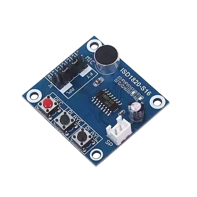 Módulo de Grabación de Voz ISD1820 con Micrófono y Altavoz. Placa de Grabación y Reproducción de Sonido de Alta Calidad.
