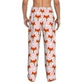 thumbnail image 3 of Picia cute fox pink Mens Soft Woven Cotton Elastic Waistband Sleep Pajama Pant Lounge Sleep Pant With Pockets And Drawstring-X-Large, 3 of 9