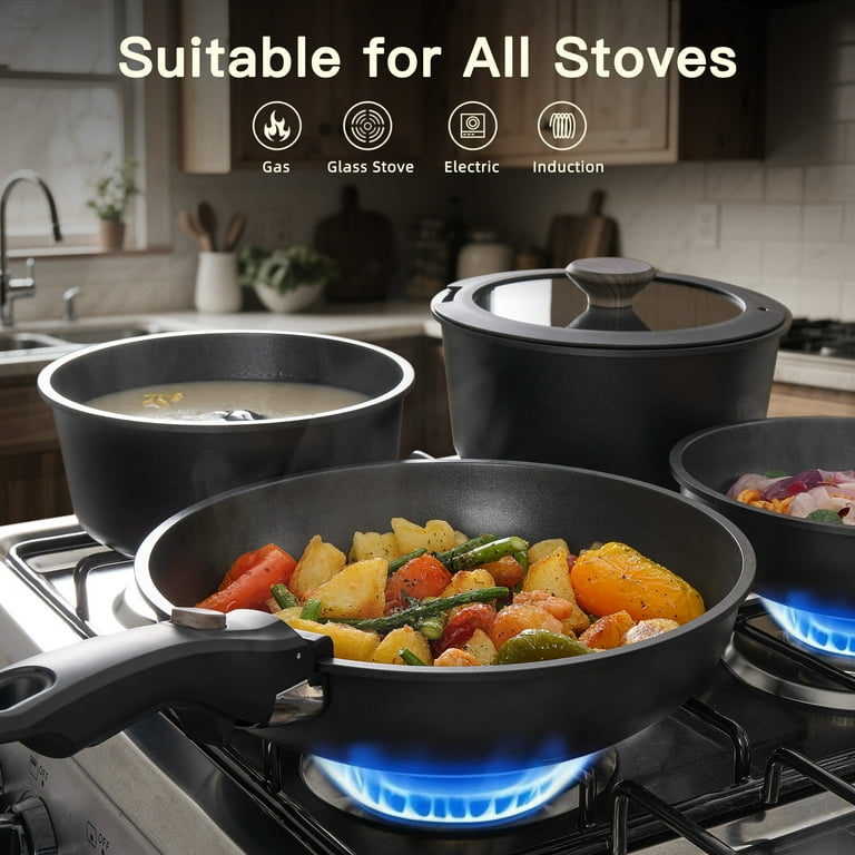 Free Shipping! Astercook 20-Piece Nonstick Cookware Set with