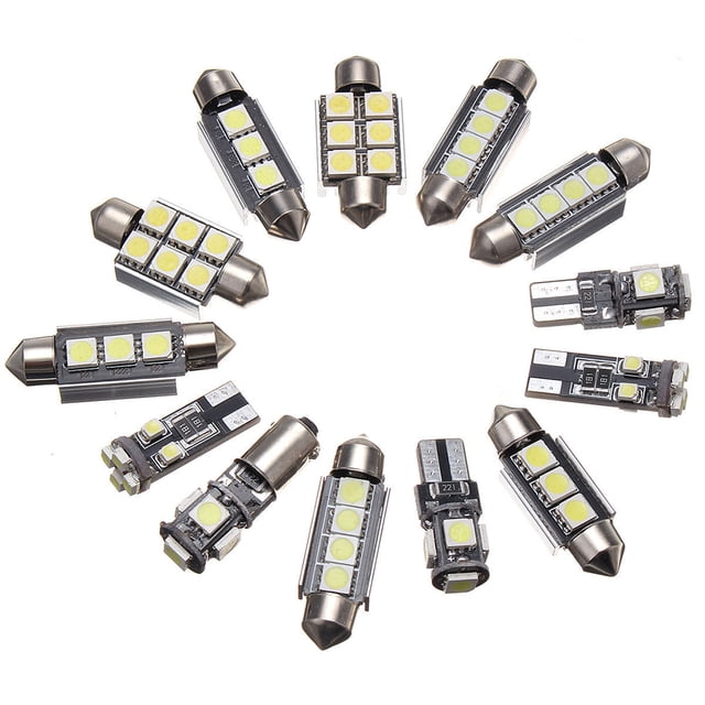 Riwesomey 13pcs DC12V 6000K Kit de bombillas de luz LED de coche blanco para 6 MK6 2010-2015 M Bombillas para automóviles Riwesomey CZ8056-00B