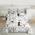 thumbnail image 2 of Manfei Retro Bull Skull King Size Comforter Sets,Brown Cowgirl Boots Bedding Comforter Set,Western Country Farmhouse Bedding Set For Girls,Luxury Bedroom Decor Reversible,3pcs, 2 of 8