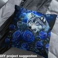 thumbnail image 2 of Feelyou Wildlife Wolf Fabric by the Yard 1 Yard for Kids, Blue Romantic Rose Sewing Fabric, Mystic Galaxy Moon Home Decor Fabric by the Yard, Ultra Soft Home Decor, 2 of 6