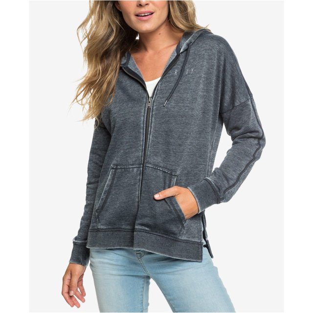 Roxy Rustling Leaves Graphic Sudadera con Capucha para Mujer, Gris, XS Roxy Sudadera