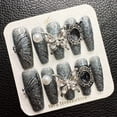 thumbnail image 5 of Pure Handmade Press on nails, JC Press On Nails Kit , Short Length Nail Press Ons, Durable, Easy Application, Stylish Impress Press On Nails,Perfect for Daily Wear & Special Occasions（E36 M）, 5 of 5