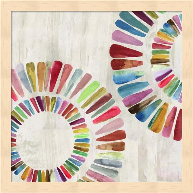 Metaverse R949489-0120000-AEAAAACAN4 13.25 x 13.25 in. Fun Rings I Framed Wall Art by Aimee Wilson