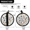 thumbnail image 7 of ZIATUBLES 2 Pieces Heat Resistant Potholders with Soft Cotton-like Lining Non-Slip Pockets Stylish Hot Pads for Baking Cooking 8 Inch Kitchen Round Decor, Just A Girl Who Loves Cats White, 7 of 7