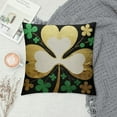 thumbnail image 2 of COMIO  St Patricks Day Pillow Covers Shamrock Black Golden Throw Pillowcase Farmhouse Home Sofa Decor Pillowcase Happy St. Patrick's Day Decoration Cushion Cases, 2 of 5