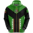 thumbnail image 4 of Sudadera con capucha de Zambia Country para hombre, ropa deportiva diaria, abrigo de manga larga, moda de primavera y otoño, sudaderas de gran tamaño para hombre y mujer, sudadera con cremallera 2024, 4 of 5
