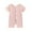Pink, variant on KyCheLot Newborn Baby Girls Jumpsuit Knit Ribbed Short Sleeve Full Zip up Romper Summer Bodysuit 0-12 Months